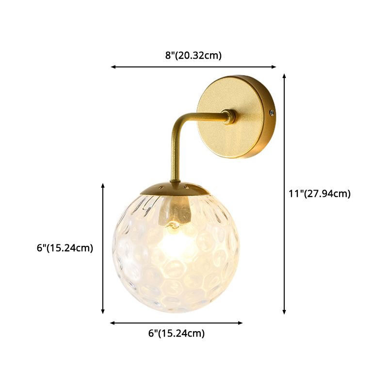 Globe Shade Wall Light Glamp 1 licht Moderne minimalistische stijl SCONCE LICHT VOOR SLAAPKAMER