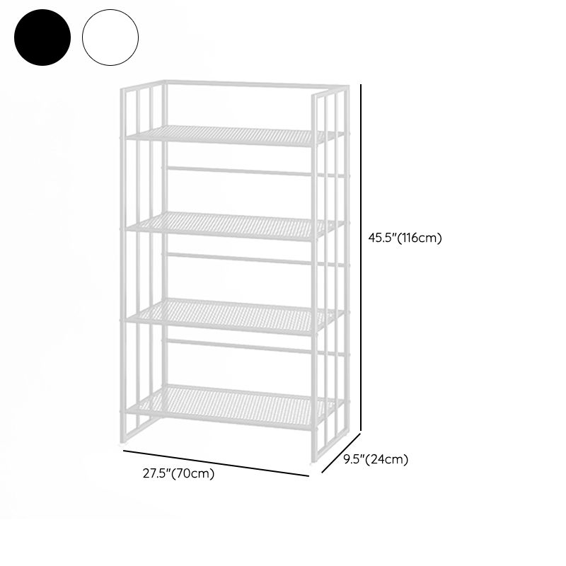 Metal Standard Bookcase Modern Open Back Bookshelf with Shelves