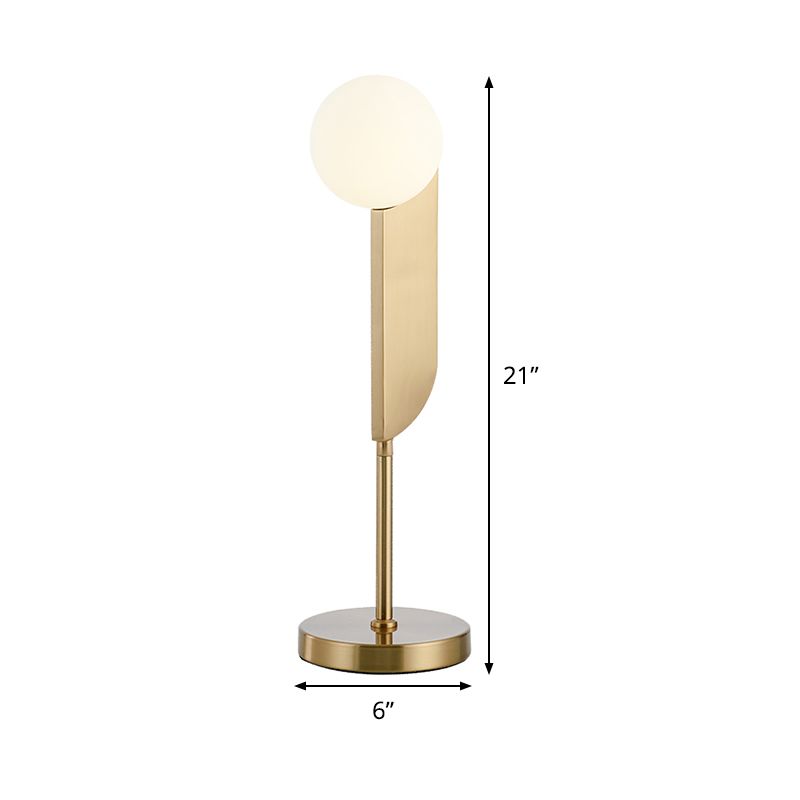 Crema Glass Ball Night Light Luxurious 1 Testa Gold Melabo lampada per camera da letto