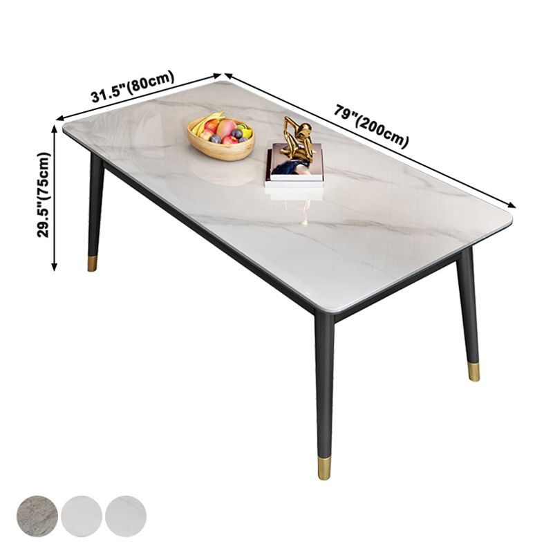 Rechteckige 4-beinige Wohnmöbel-Stein-Esszimmerkollektion für das Esszimmer