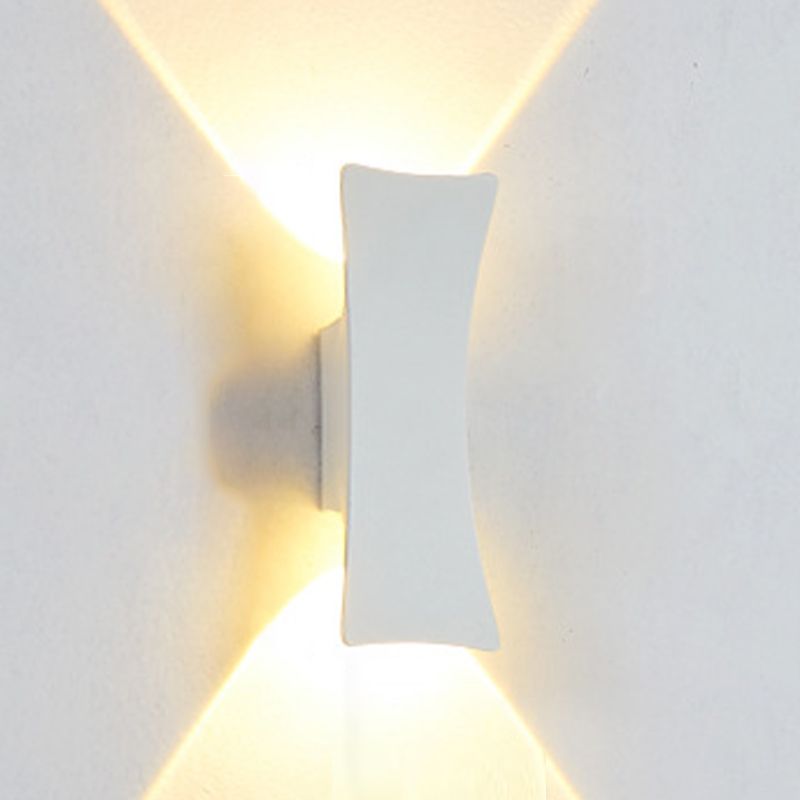 Hourglass 2 - Light Wall Flush Mount Black / White Metal Wall Light