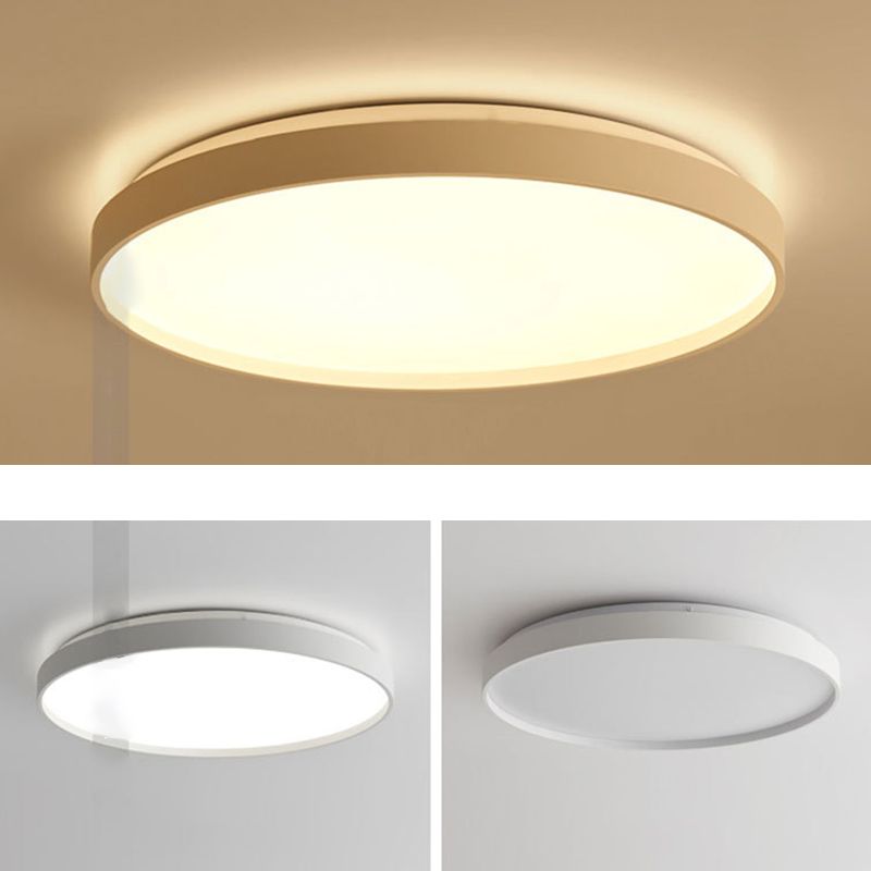 Lámpara de techo empotrada redonda Simplicity, iluminación empotrada LED para sala de estudio de metal con difusor acrílico