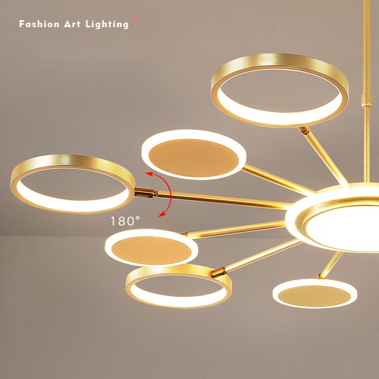 Lampadario a sospensione del metallo post-moderno Lampada a LED LED ROURO per soggiorno