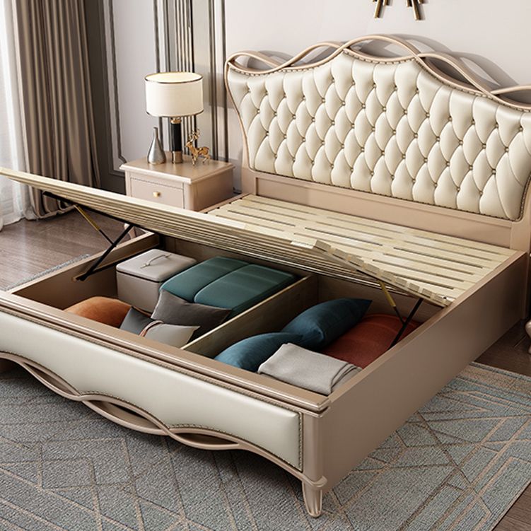 Victorian Adjustable Height Bed Upholstered Headboard Standard Bed