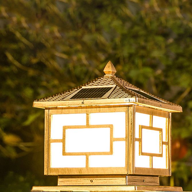 Modern LED Pillar Light Creative Solar Lighting Fixture for Garden