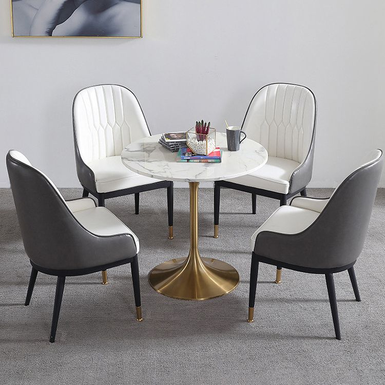 Modern 1/2/4/5 Pieces Dining Set Round Stone Dining Table for Balcony