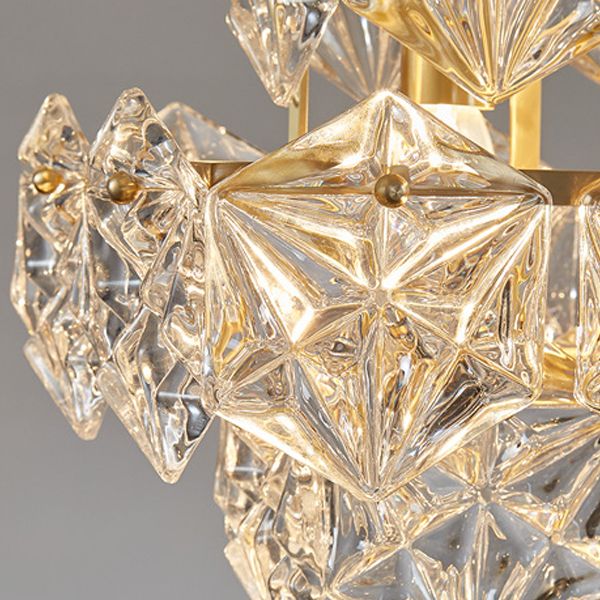 Modernism Golden Ceiling Light Crystal Kitchen Island Lighting for Dining Room