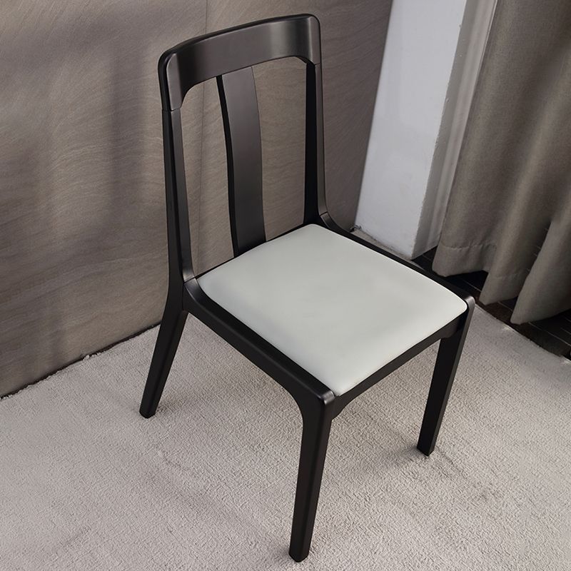 Industrial Black Dining Side Chair Upholstered Side Chair for Home