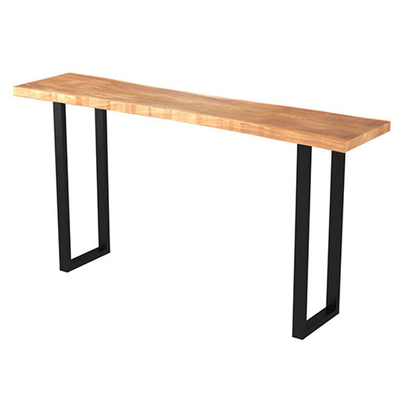 Solid Wood Bar Dining Table Traditional Luxury Rectangle Bar Table with Sled Base