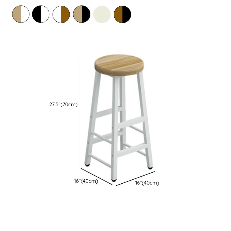 Modern Style Rectangle Bar Table Wood Table Metal Base for Dining Room