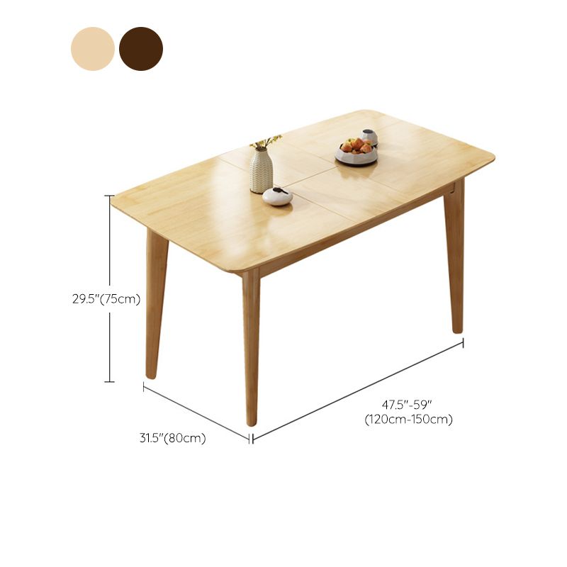 Solid Wood Dining Table Rectangle Modern Dining Table for Dining Room