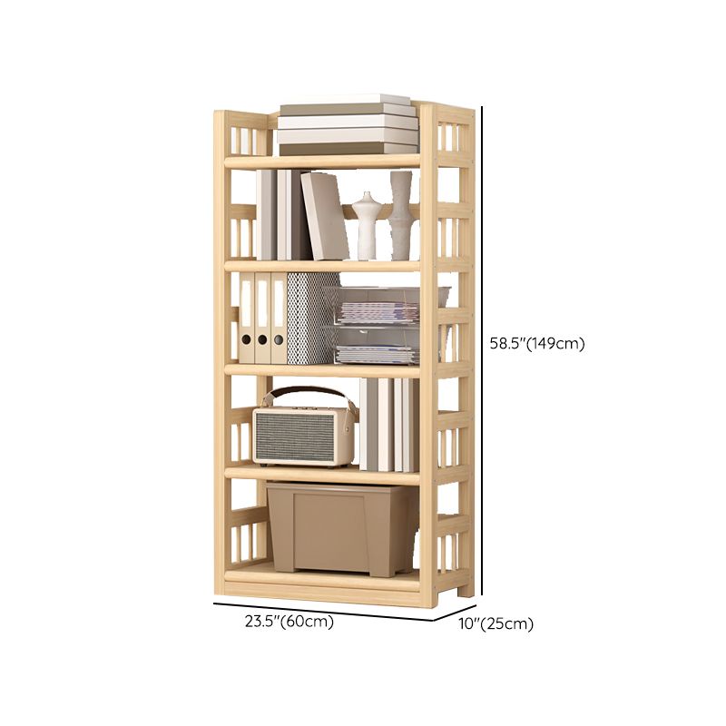 Pine Natural Chest Contemporary Rectangle Accent Chest with Shelves