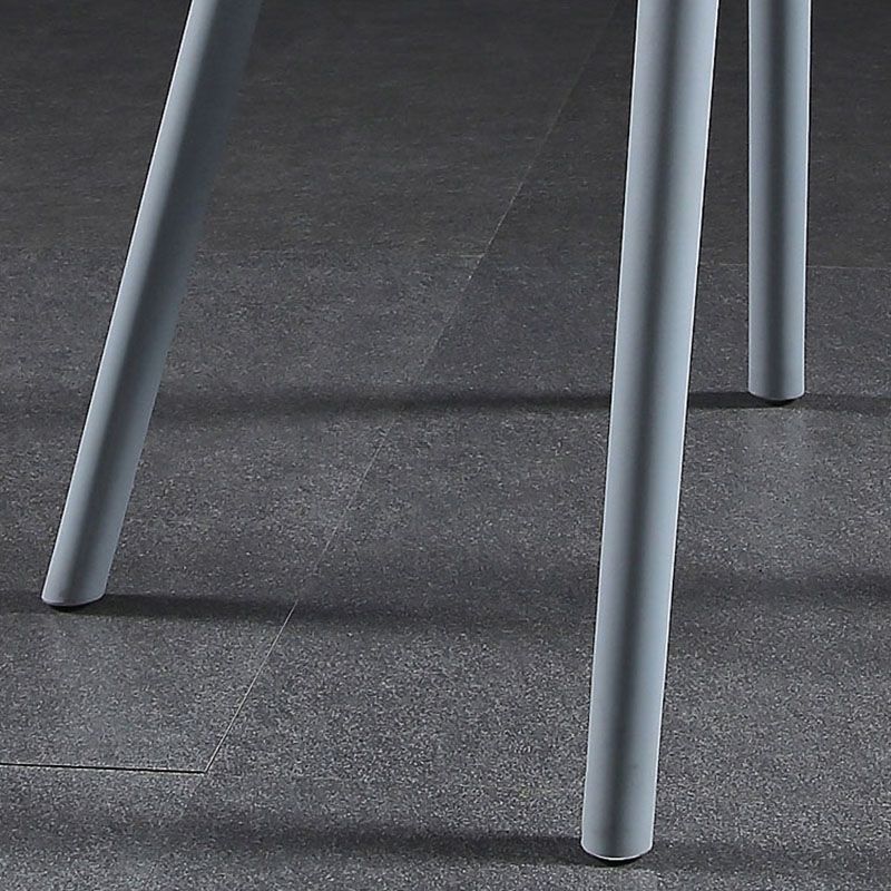 Silla lateral de comedor de plástico de estilo escandinavo, silla sin brazos con respaldo abierto para el hogar