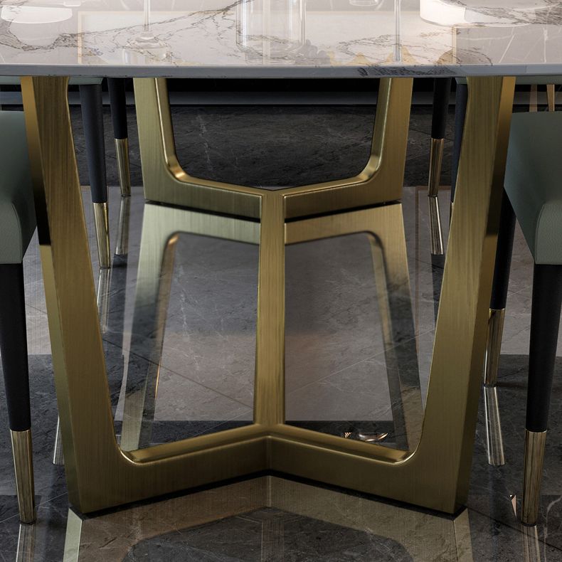 Scandinavian 1/4/5/7 Pcs Dining Chairs Set Sintered Stone Dining Table Set