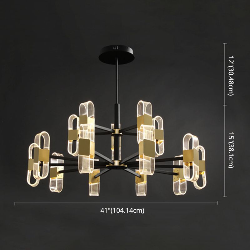 Starburst Metal Chandelier Lighting Contemporary Style LED Pendant Lighting Partramure