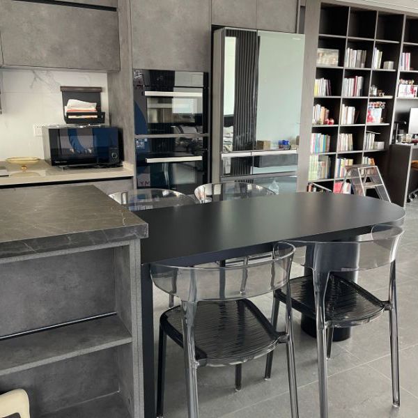 Wood Top Bar Dining Table Modern Bar Dining Table with Sled Base