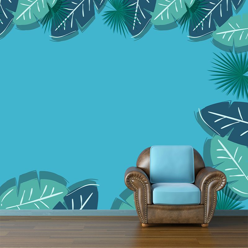 Tropical Plant Mural Mildew Resistant Wallpaper Wall Art for Decoration