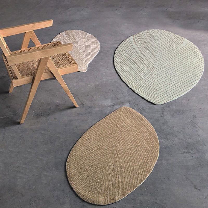Foglie verde chiaro poliestere tappeto a colori puro tappeto lavabile per arredamento per la casa