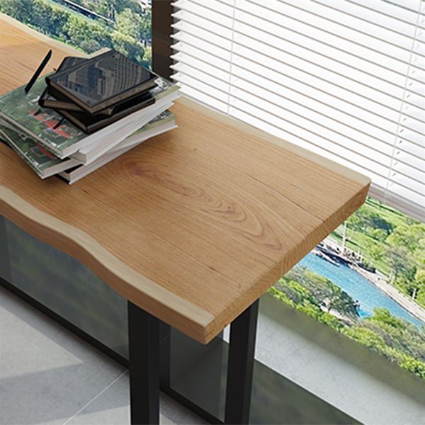 Sled Natural Wood Bistro Accent Dining Table Modern Rectangle Pub Height Dining Table