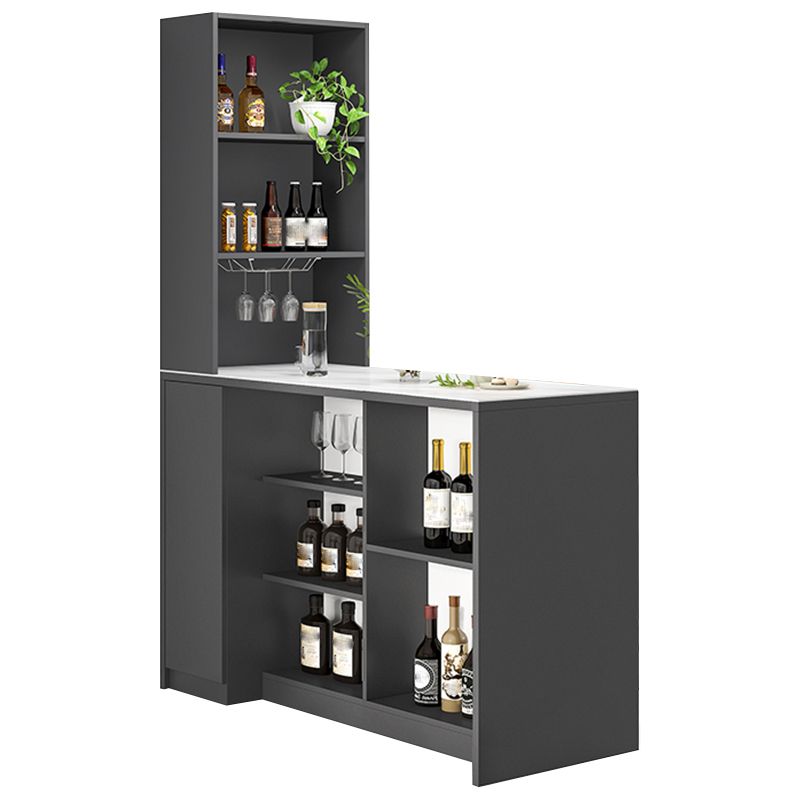 Modern Style Stone Rectangle Bistro Bar Desk Table for Living Room