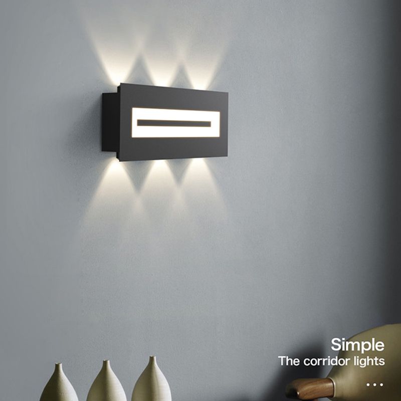 Metal Geometric Wall Light Nordic Black LED Wall Sconce for Living Room