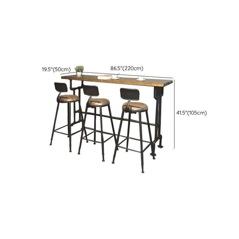 Industrial Bar Dining Table Cafe and Breakroom Bar Stool Table