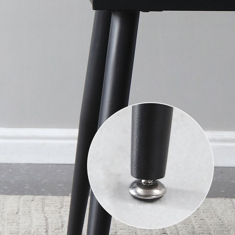 Modern Style Sintered Stone Dining Table White Round Home Table with Black Frame