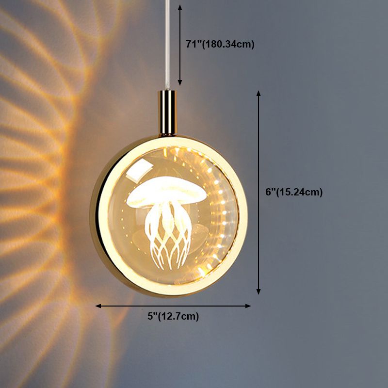 Ball Hanging Lights Modern Style Crystal 1 Light Pendant Light Kit