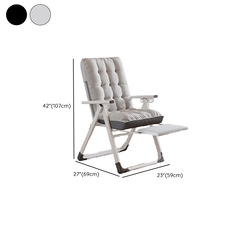 Contemporary Style Recliner Removable Cushions Foldable Seat