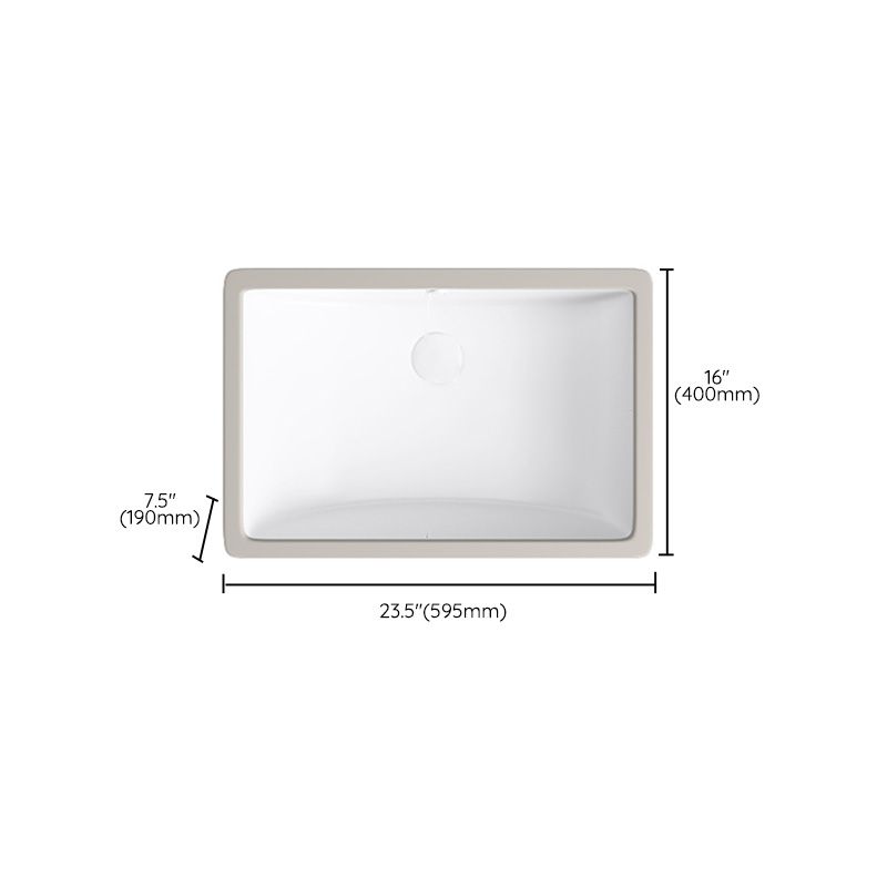 Modern Bathroom Sink Pop-Up Drain Porcelain Solid Color Oval-Shape Vessel Lavatory Sink
