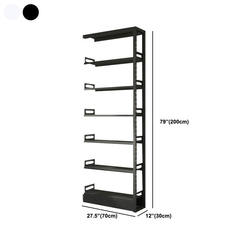 6-Tier Steel Matte Finish Bookcase Standard 79-inch Bookshelf