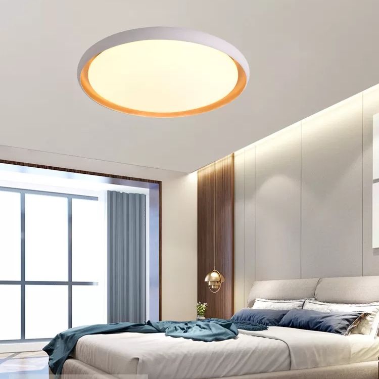 Lampada da soffitto rotonda per soggiorno Lampada da incasso a LED nordica in metallo con paralume in acrilico