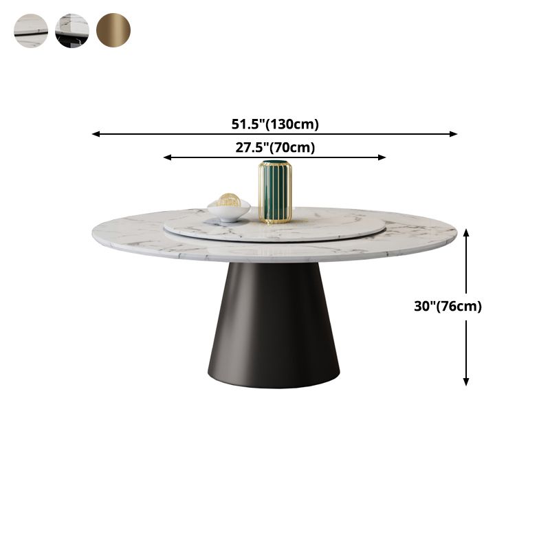 Mesa redonda de comedor moderno mesa de comedor de pedestal con placa giratoria