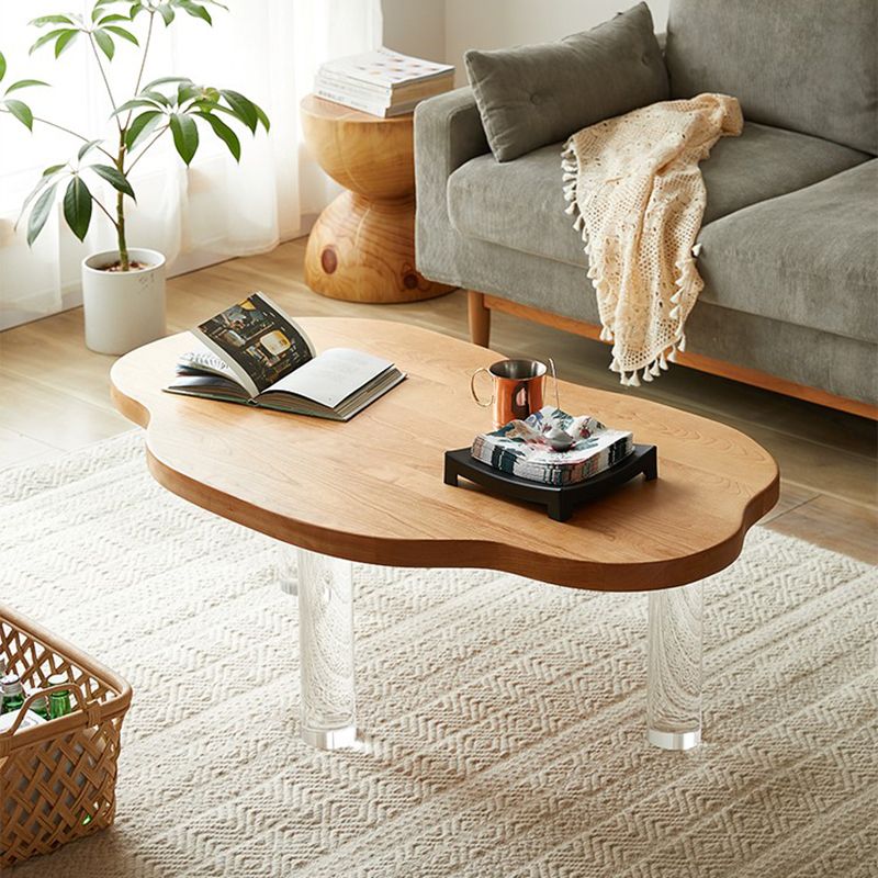 Nordic Style Cocktail Table Pine Material Wood ColorFree Shape Coffee Table