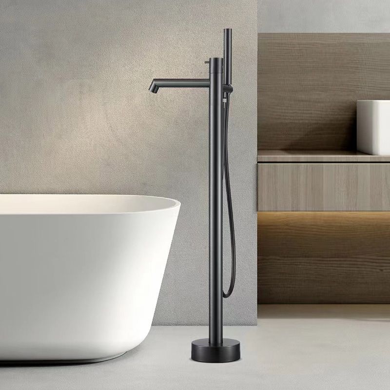Floor Mounted Bronze Freestanding Tub Filler Single Handle Freestanding Tub Filler Trim