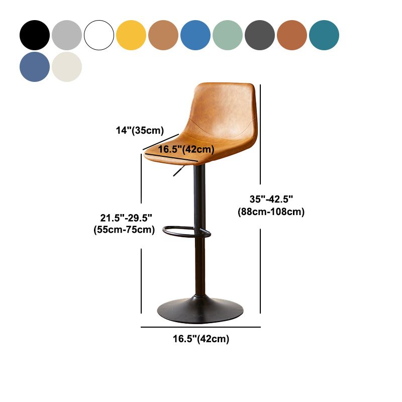 Industrial Liftable Bar-stool Metal Counter Bar Stool with Metal Legs