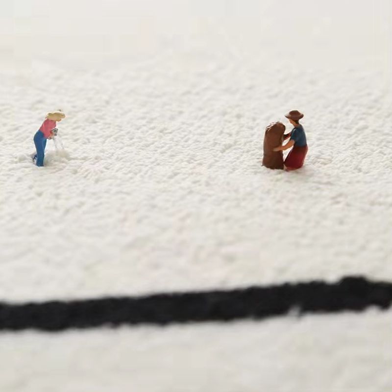 Rapis nordique beige Bloc de couleur polyester tapis lavable intérieur pour décoration domestique