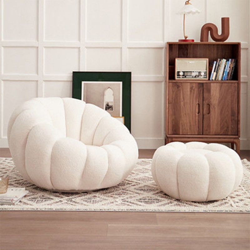 Modern Arm Chair, Wool Blend / Velvet Upholstered Accent Chair, 37"(W) X 37"(D) X 26"(H)