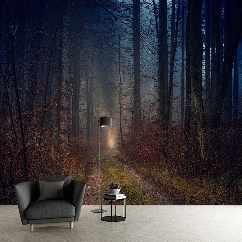 Photography Dark Forest Mural Wallpaper for Sitting Room Decor Multiple Sizes Available