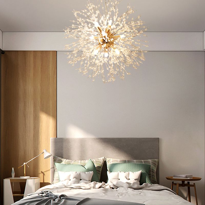 Lámparas de lámparas de araña de metal modernas Dandelion Multi-head Suspension Lamps