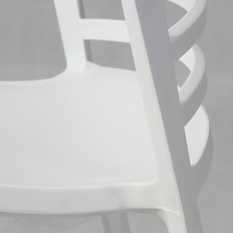 Contemporary Style Armless Chair Plastic Side Chair for Dining Room