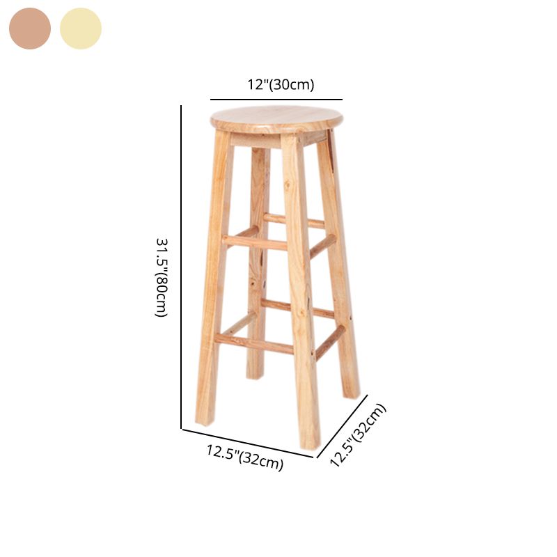 Moderne armloze niet -opvouwbare tegenriem houten huishoudelijke krukje met pedaal