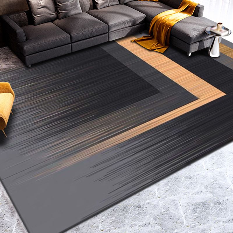 Light Gray Modern Carpet Blending Graphic Carpet Stain Resistant Carpet for Living Room