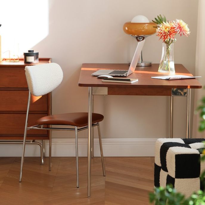 Contemporary Kitchen Dining Chair Open Back Metal Side Chair