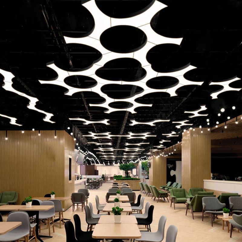 Hedendaagse metaal LED Hanglamp Lampbreuk 1 Lichte geometrische hangende plafondlicht voor kantoor