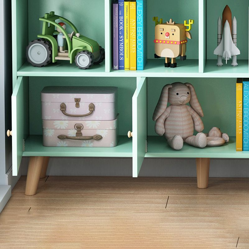 Scandinavian Standard Bookcase Engineered Wood Bookshelf with Cabinets