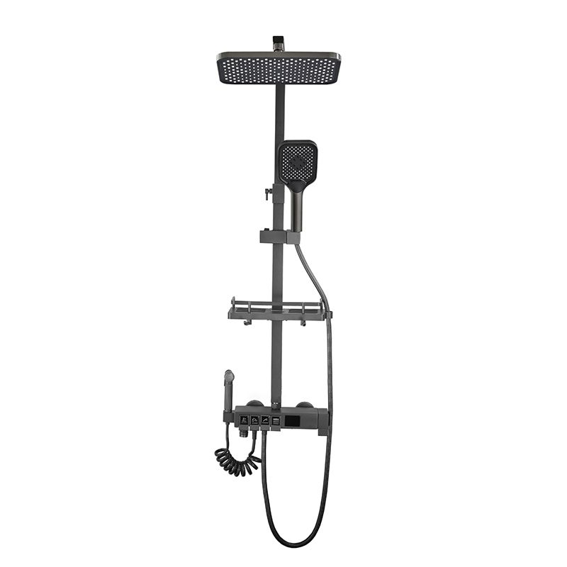 Contemporary Brass Shower Set Wall Mounted Shower System for Bathroom