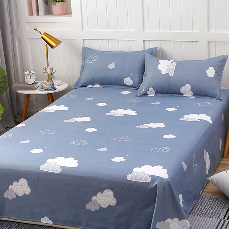 Non-Pilling Printed Bed Sheet Twill Polyester Breathable Fade Resistant Sheet