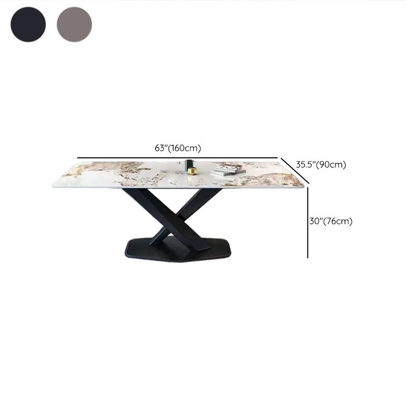 Dinner Room Luxury Dining Table Kitchen Stone Pedestal Dining Table