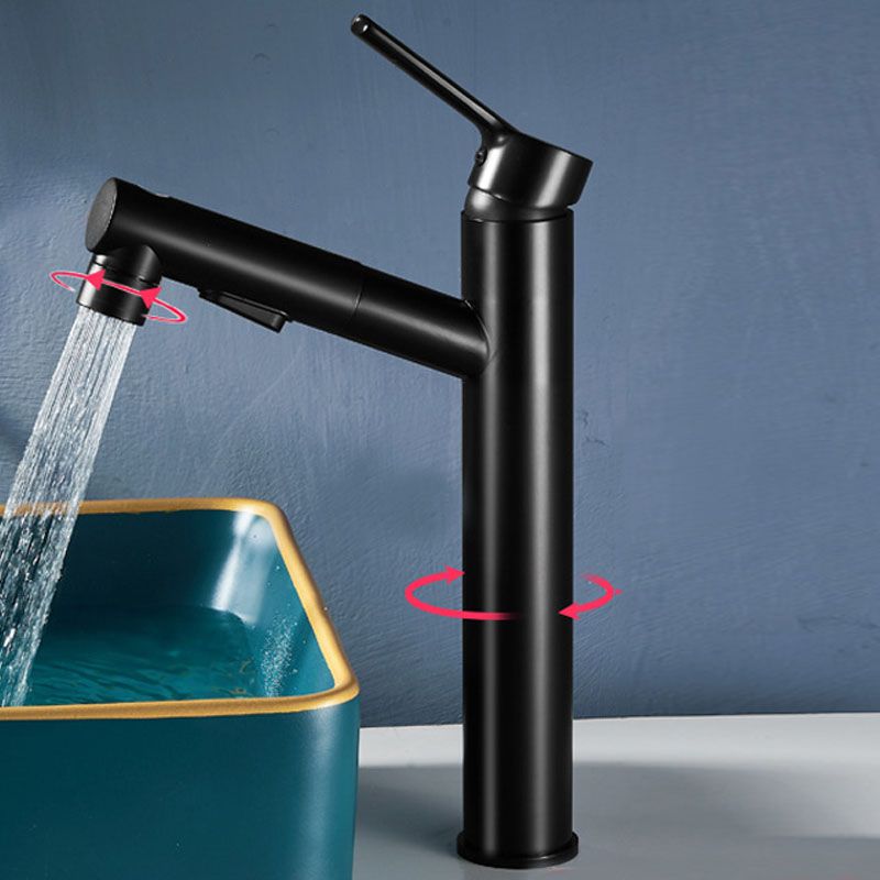 Modern Vessel Faucet Brass Single Handle Low Arc Vessel Faucet for Home